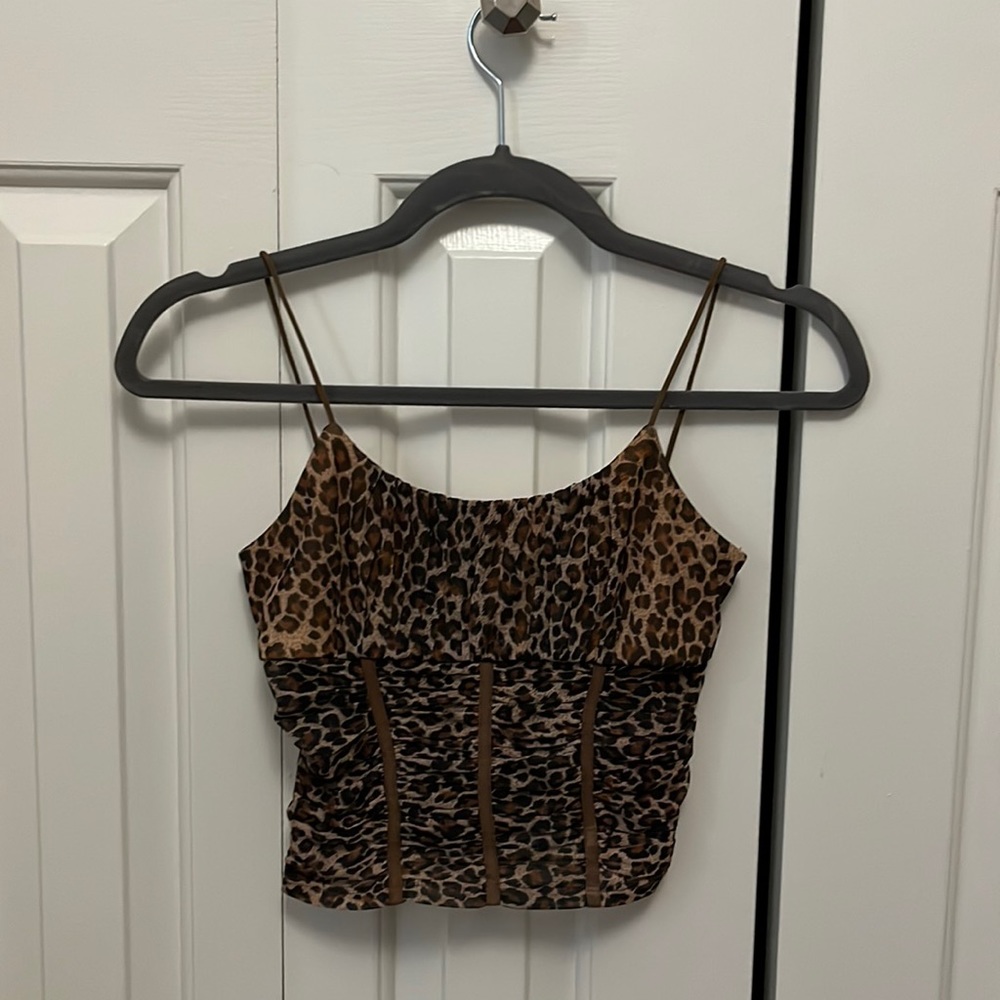 Princess Polly Cheetah Crop Top